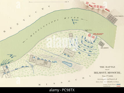 75 Battaglia di Belmont mappa Foto Stock