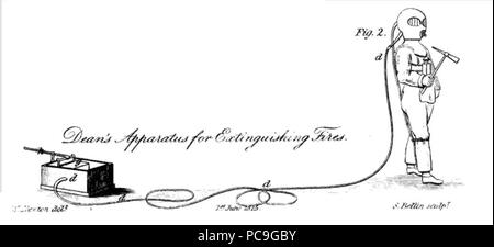 156 Dean Apparecchiatura per lo spegnimento di incendi 1825 Foto Stock