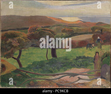 56 PAESAGGIO dalla Bretagne (Paul Gauguin) - Nationalmuseum - 19216 Foto Stock