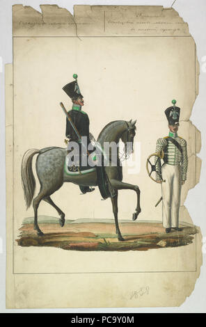 AGAD Przepisy dotyczące mundurów dla urzędników leśnych 0012. Foto Stock