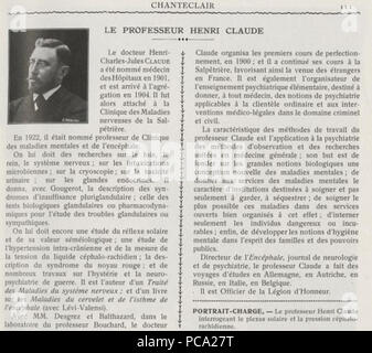 363 Le Professeur Henri Claude Foto Stock