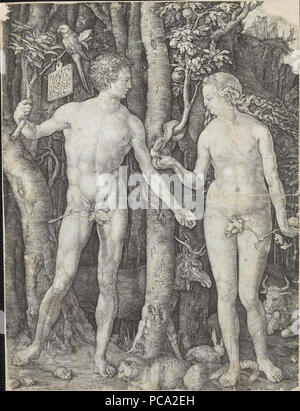 5 Albrecht Dürer - Adão e Eva Foto Stock