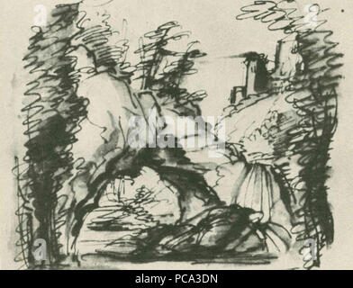 591 Tetide in Sciro - Atto I, 1 (poss. di Domenico Scarlatti) stadio design by Filippo Juvarra Foto Stock