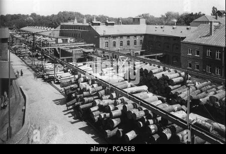 AHW Franz Schlobach Furnier Saegewerk Betriebsgelaende Boehlitz Ehrenberg 1921. Foto Stock