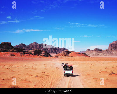 Wadi Rum desert, Giordania Foto Stock