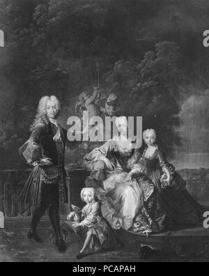 336 Karl VII Albert, 1697-1745, kurfurste av Bayern tysk-romersk kejsare med familj Franz (inverno) - Nationalmuseum - 15313 Foto Stock