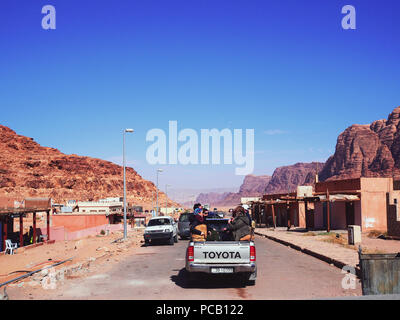 Wadi Rum village, Giordania Foto Stock