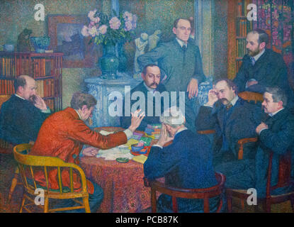 603 Theo Van Rysselberghe (1862-1926) De lezing porta Emile Verhaeren (1903) - MSK Gent 20-8-2016 16-00-35 Foto Stock