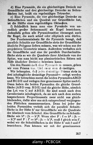 61 Vom Punkt zur Vierten Dimension Seite 357 Foto Stock
