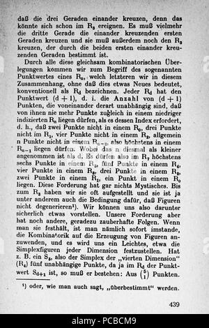 61 Vom Punkt zur Vierten Dimension Seite 439 Foto Stock