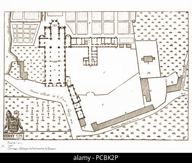 2 Abbaye de Cerisy-la-Forêt (Par Paul de Farcy) Foto Stock