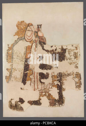 4 Autor nieznany, Archanioł Michał (frammento postaci). Malowidło ścienne Foto Stock