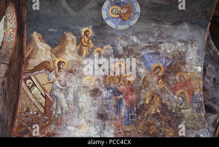 47 dipinti nella chiesa della Theotokos Peribleptos di Ohrid 0267 Foto Stock