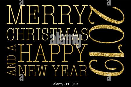 Auguri di Buon Natale e Anno Nuovo 2019 biglietto di auguri Illustrazione Vettoriale