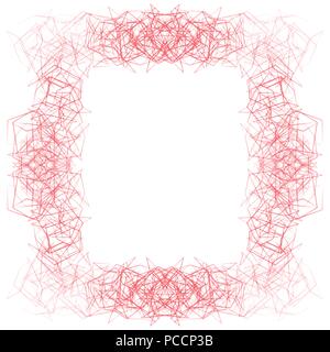 Red scribble acquerello bordo del frame pattern, illustrazione vettoriale Illustrazione Vettoriale