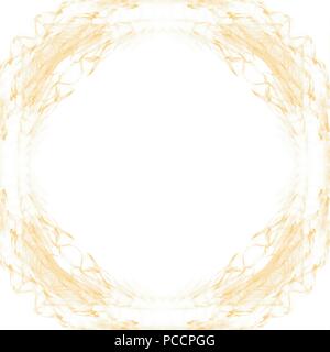 Giallo art nouveau acquerello bordo del frame pattern, illustrazione vettoriale Illustrazione Vettoriale