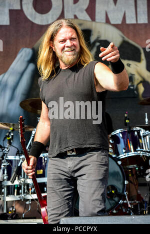 Mansfield, Ohio, 15 luglio, 2018. Pepper Keenan, corrosione di conformità sul palcoscenico Inkarceration Fest 2018. Credito: Ken Howard/Alamy Foto Stock