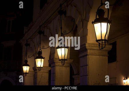 Liston square nell isola di Corfù, Grecia. Foto Stock