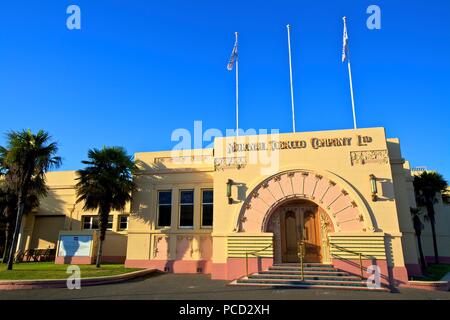 Art Deco nazionale società di tabacco edificio, Ahuriri, Napier Hawkes Bay, Isola del nord, Nuova Zelanda, Pacific Foto Stock