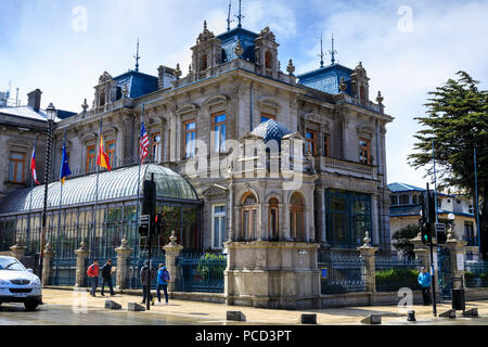 Hotel Jose Nogueira, ex Palacio Sara Braun, Plaza Munoz Gamero, monumento nazionale, Punta Arenas, Cile, Sud America Foto Stock