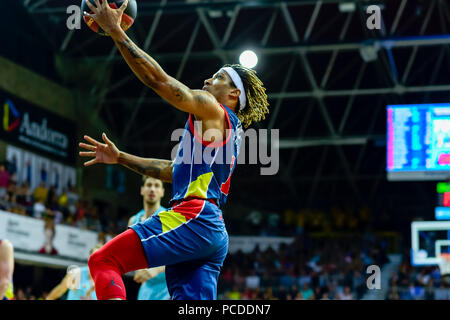 Andorra la Vella, Andorra. 20 de enero de 2018. Liga ACB Endesa. En el partido entre Morabanc Andorra BC vs FC Barcellona Lassa de la Liga ACB Endesa Foto Stock