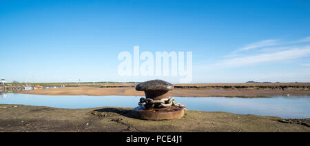 Vista dalla banchina a Wells accanto al mare, Norfolk, Inghilterra. Foto Stock