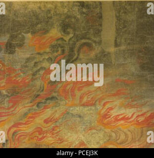 70 Ban Dainagon Ekotoba - incendio Foto Stock