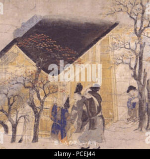 70 Ban Dainagon Ekotoba - persone a casa B Foto Stock