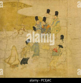 70 Ban Dainagon Ekotoba - persone C Foto Stock