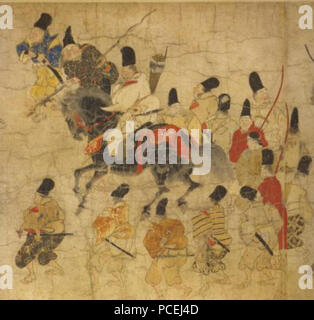 70 Ban Dainagon Ekotoba - persone in armi B Foto Stock