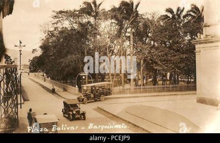 73 Barquisimeto - Plaza Bolívar 1930 Foto Stock