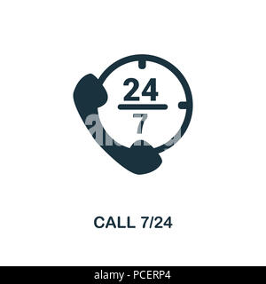 Chiamata 24 icona creativi. Elemento di semplice illustrazione. Chiamata 24 concept design di simbolo da contattaci collezione. Può essere utilizzata per il web, mobile e stampa. w Foto Stock