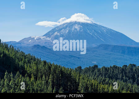 Vista del Vulcano Teide e Parco Nazionale di Teide dal Mirador de Chipeque, Tenerife, Isole Canarie, Spagna Foto Stock