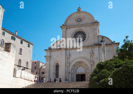 Cattedrale di Sveti Jakov di Sibenik, Dalmazia, Croazia, Katedrala sv Jakova Foto Stock
