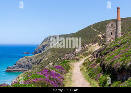 Motore towanroath house wheal coates miniera di stagno Cornwall Regno Unito Foto Stock