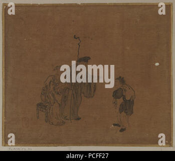 99 Brooklyn Museum - Album Leaf studioso di pittura e bambù - 2 Foto Stock