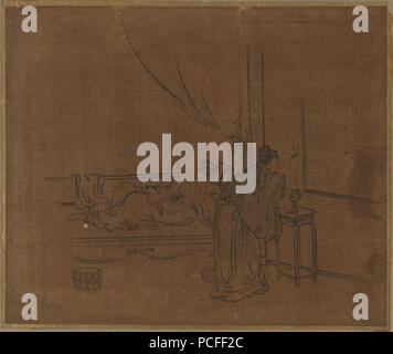 99 Brooklyn Museum - Album Leaf Verniciatura delle due figure - Sessen Foto Stock