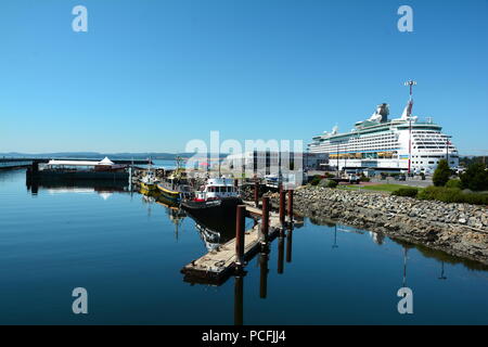 Terminal delle navi da crociera di Ogden Point, Victoria BC, Canada Foto Stock