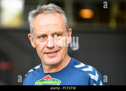 Freiburg, Germania. 02Aug, 2018. Coach cristiano di SC Freiburg. Credito: Patrick Seeger/dpa/Alamy Live News Foto Stock