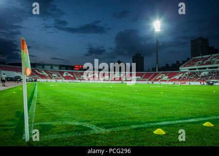 Cair Stadium, Nis, Serbia. 2 agosto, 2018. UEFA Europa League qualificazione, secondo turno di qualificazione, seconda gamba; Radnicki Nis contro il Maccabi Tel Aviv; vista del Cair Stadium Credito: Azione Sport Plus/Alamy Live News Foto Stock