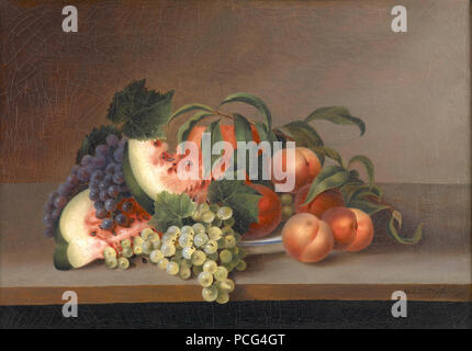 9 1865, Peale Rubens, Still Life con cocomero Foto Stock