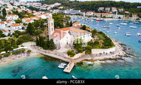 Monastero Francescano o Franjevački samostan, Hvar, Croazia Foto Stock