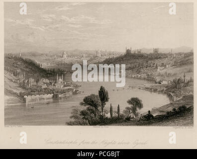 141 Costantinopoli, dalle alture sopra Eyoub - Robert Walsh &AMP; Allom Thomas - 1836 Foto Stock