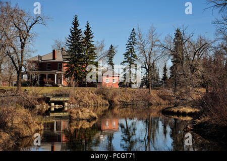 Il colonnello James Walker House all'Uccello Inglewood Santucary a Calgary, Alberta, Canada. Il colonnello Walker è stato cittadino del secolo nella città di Calgary nel 1975. Foto Stock