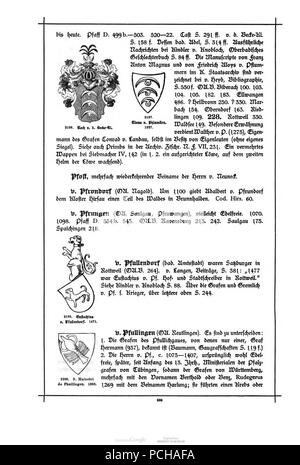 Alberti Wuerttembergisches Adels- und Wappenbuch 0595. Foto Stock