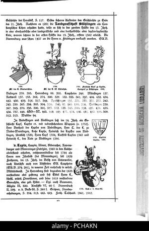 Alberti Wuerttembergisches Adels- und Wappenbuch 0475. Foto Stock
