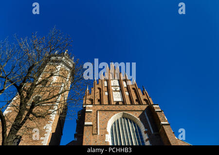 Cracovia in Polonia. Cattolica romana chiesa trecentesca Corpus Christi basilica nel quartiere ebraico di Kazimierz Foto Stock