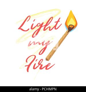 Illustrazione di Fiammifero bruciato Illustrazione Vettoriale