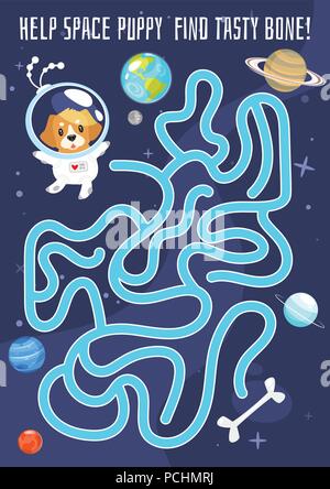 Spazio bambini gioco di bordo Illustrazione Vettoriale