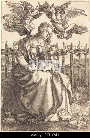 Albrecht Dürer - La Vergine e il Bambino coronata da due angeli ( 1943.3.3537). Foto Stock